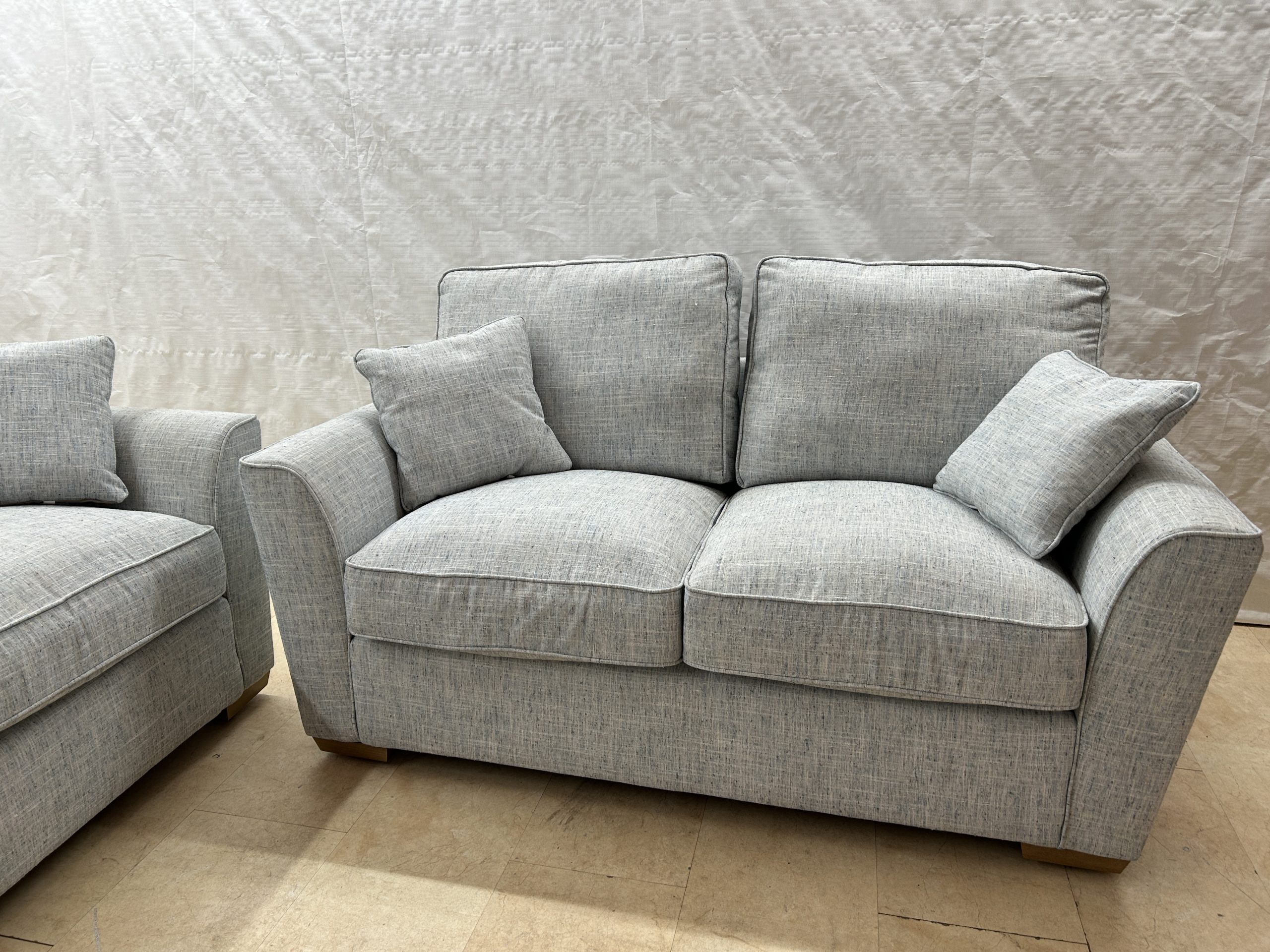 Ex-Display Buoyant Fantasia Grey Fabric 3 + 2 Seater Sofas - Image 6