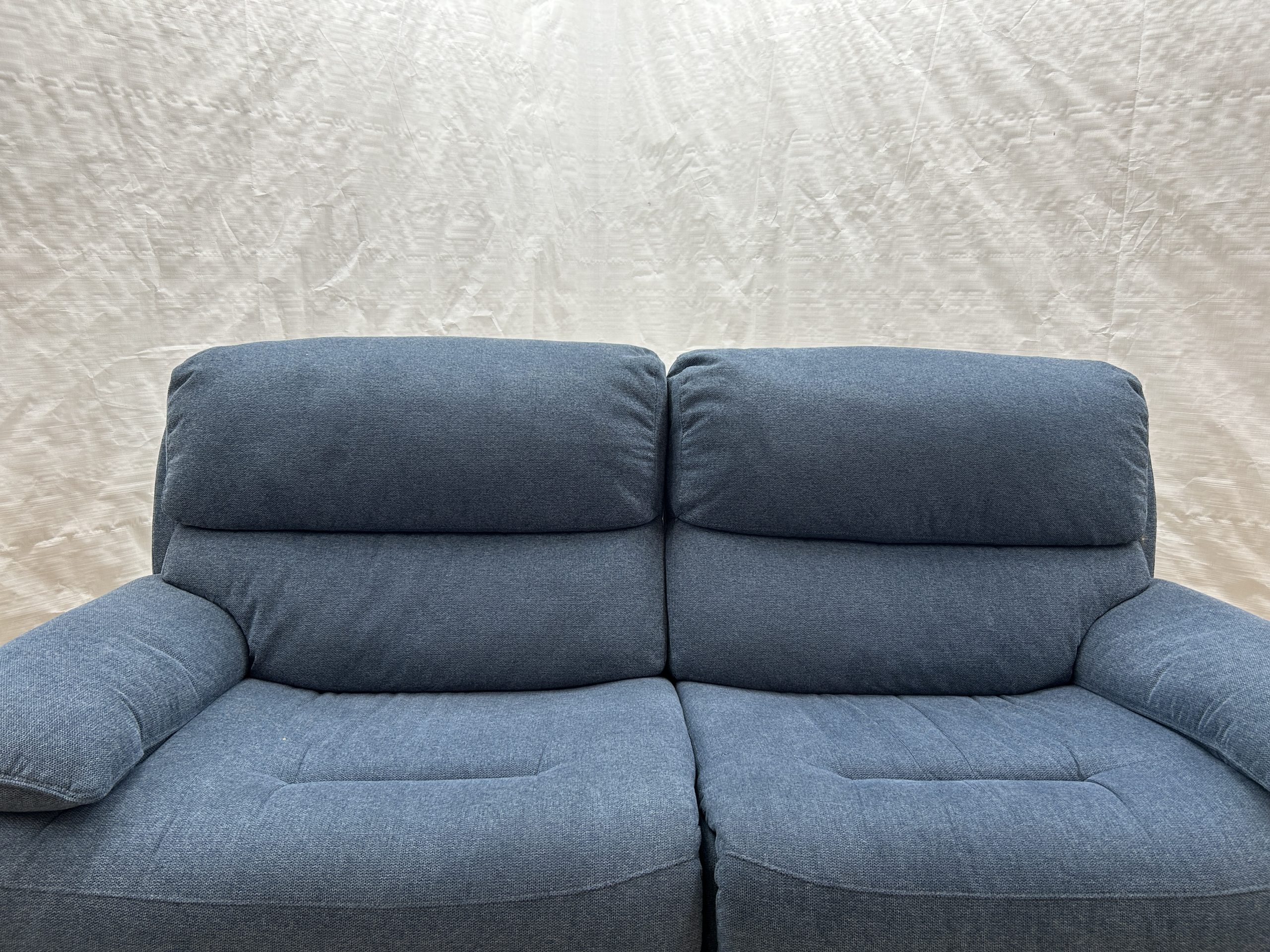 Ex-Display Brandon Blue Fabric 3 Seater Static Sofa - Image 5