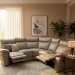 Ex-Display Positano Pale Grey Leather Manual Recliner Corner Sofa + Electric Chair