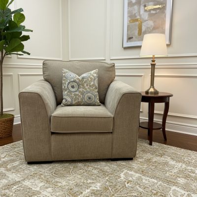 Ex-Display Taupe Fabric Chair