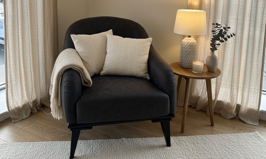 Ex-Display Destiny Single Grey Accent Chair