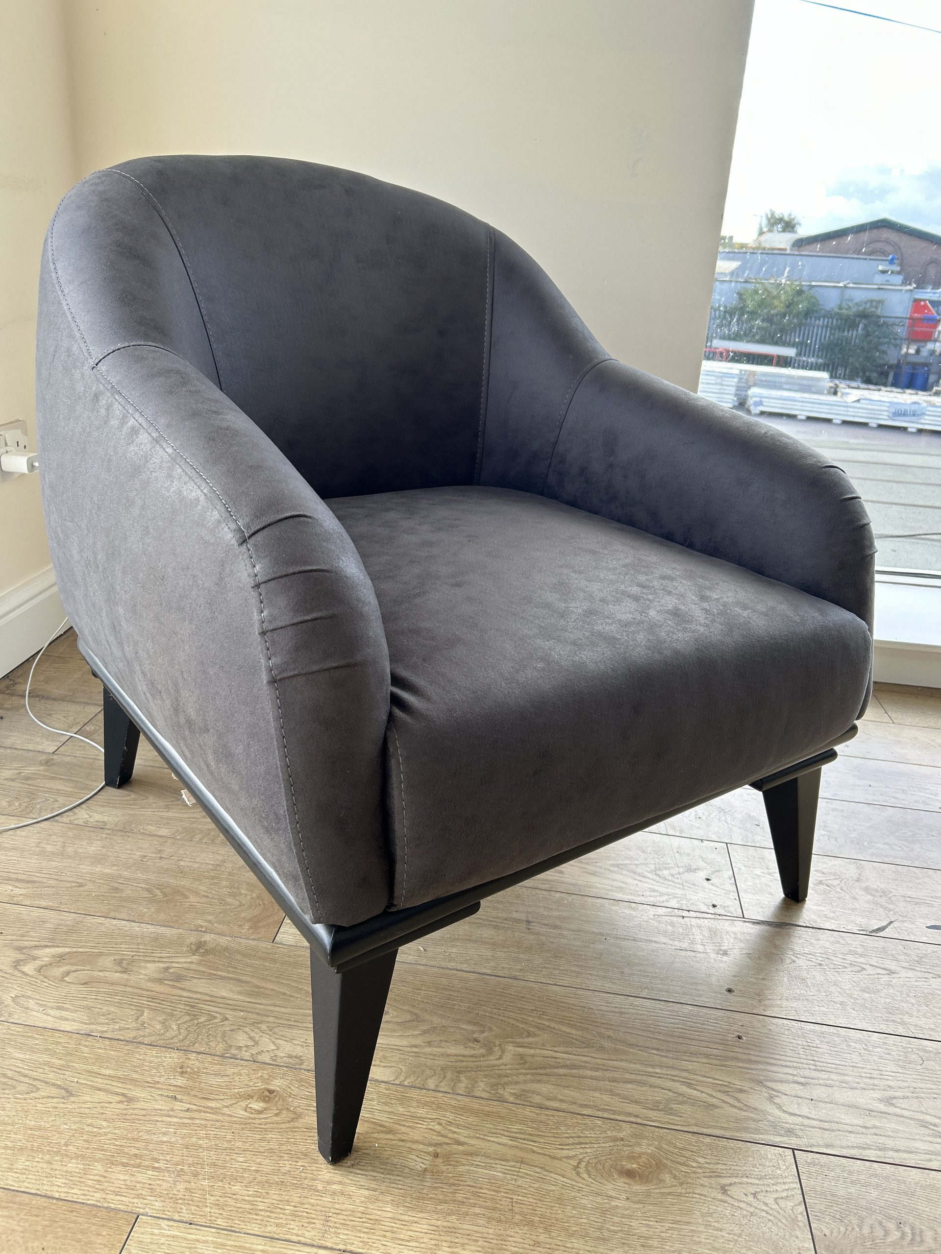Ex-Display Destiny Single Grey Accent Chair - Image 3