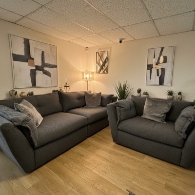 Ex-Display 4 Seater Sofa and Love Chair