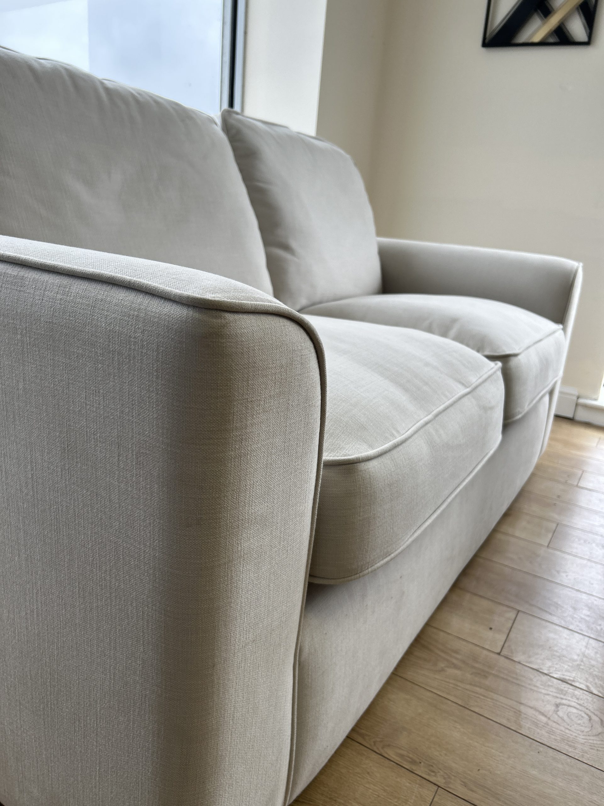 Ex-Display Rio Linen White 2 + 2 Seater Sofa Set - Image 5