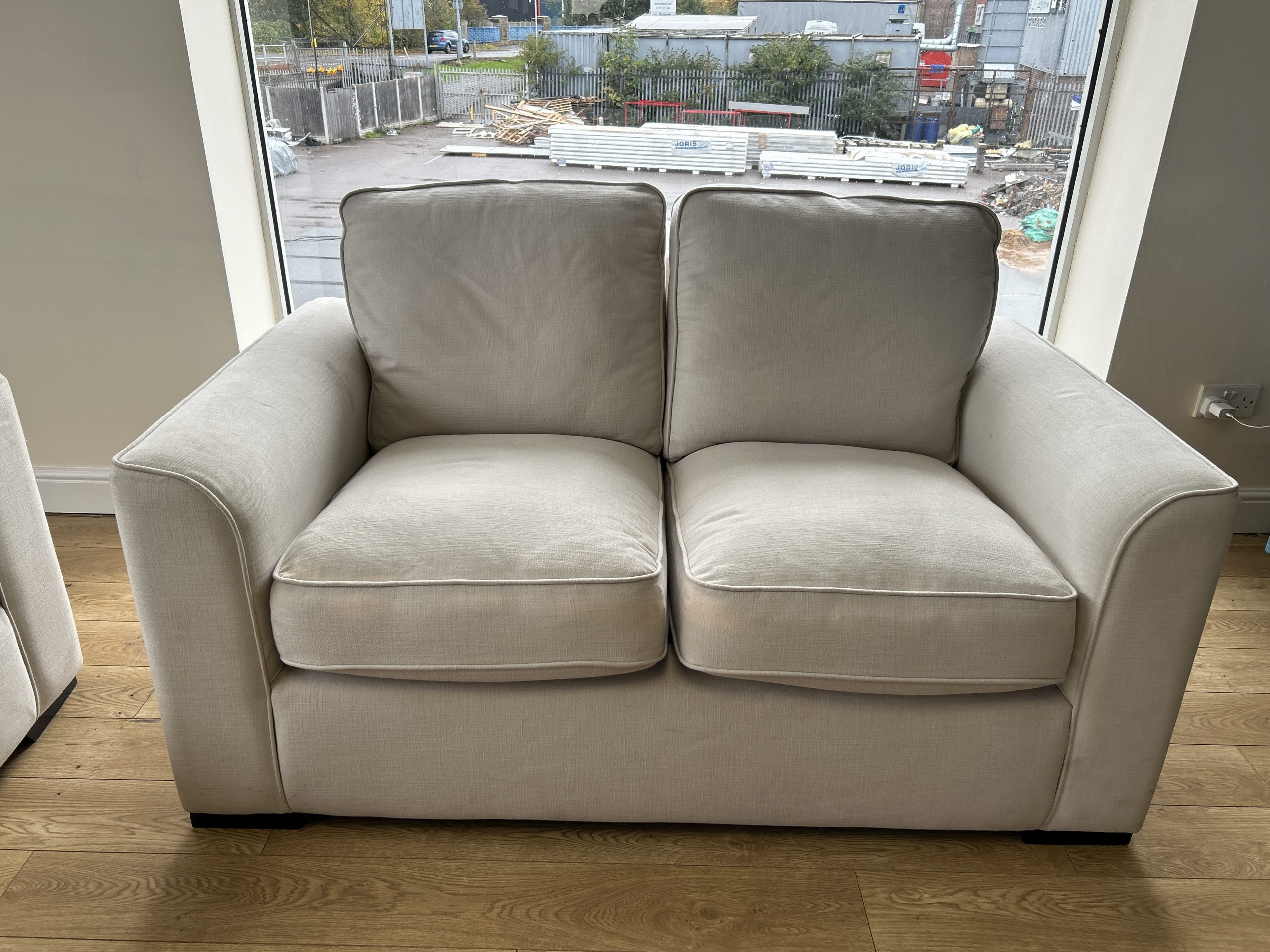 Ex-Display Rio Linen White 2 + 2 Seater Sofa Set - Image 7
